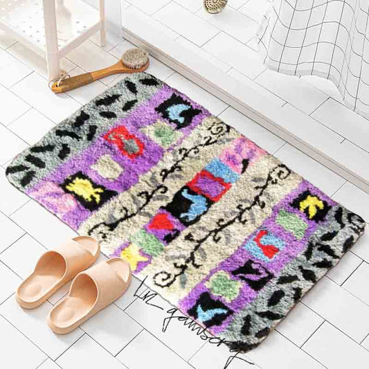 Two Vines Tufted Bathmat by Liz Gamberg Studio from US