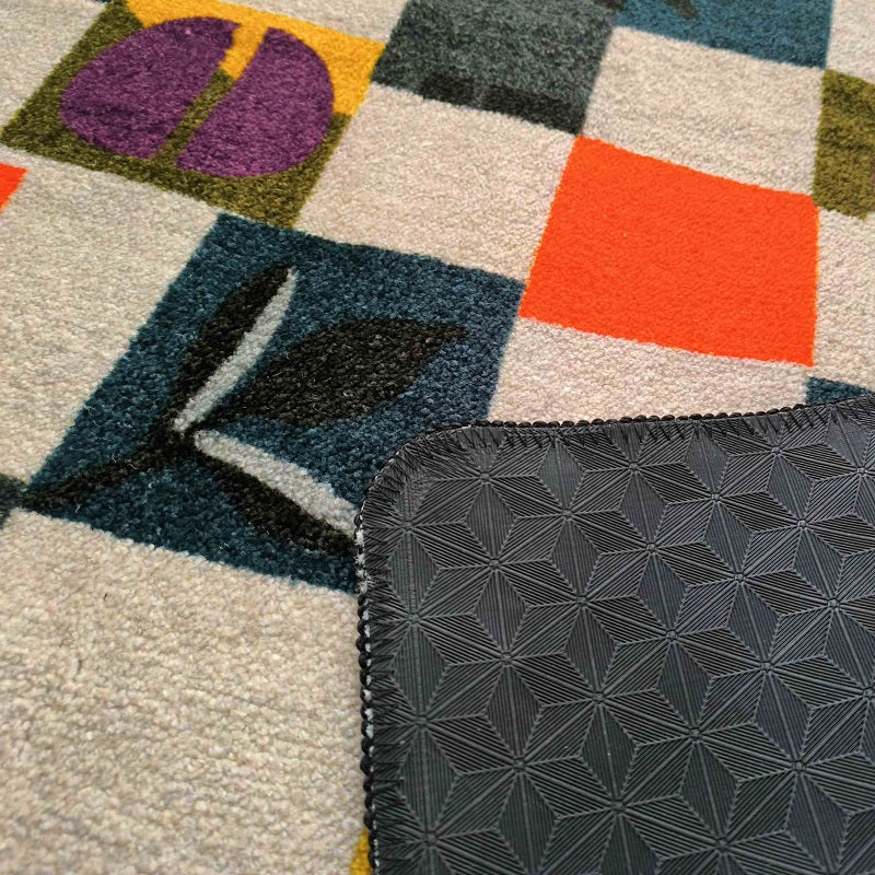 Square Collage Flannel Door Mat by Liz Gamberg Studio from US