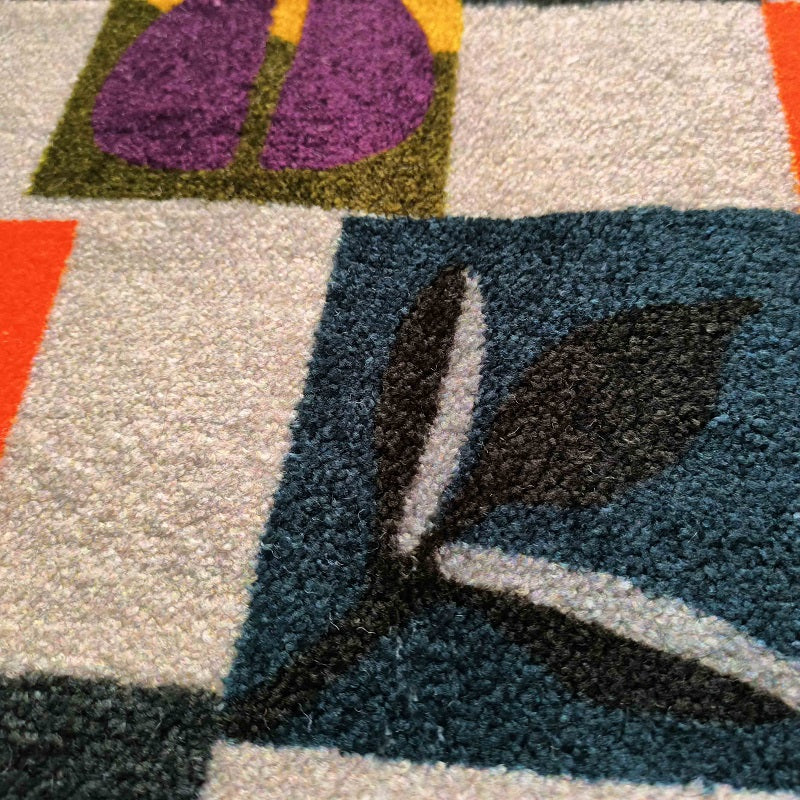 Square Collage Flannel Door Mat by Liz Gamberg Studio from US