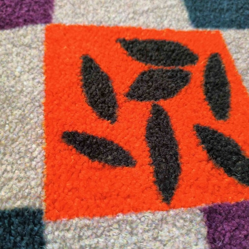 Square Collage Flannel Door Mat by Liz Gamberg Studio from US