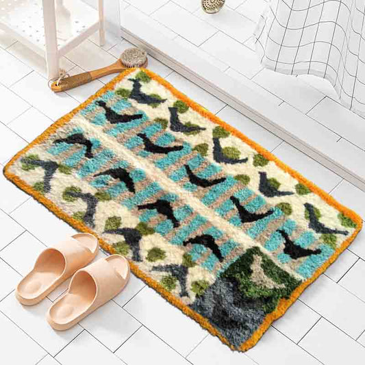 Bird Reflections Tufted Bathmat by Liz Gamberg Studio from US