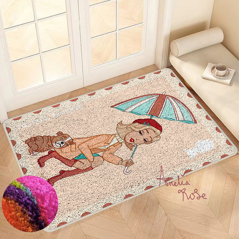 Rainy Days Flannel Door Mat by AmeliaRose Illustrations from UK