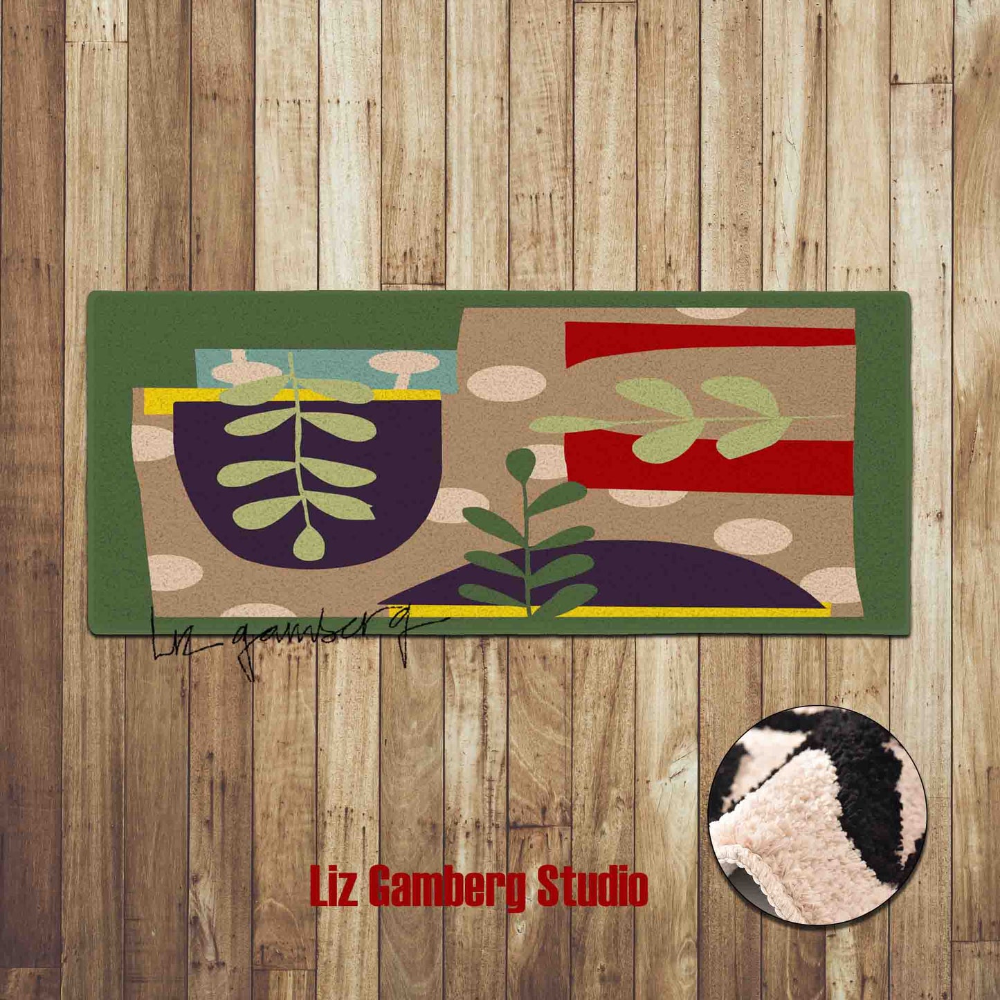 Arches Vines Tufted Bathmat by Liz Gamberg Studio from US