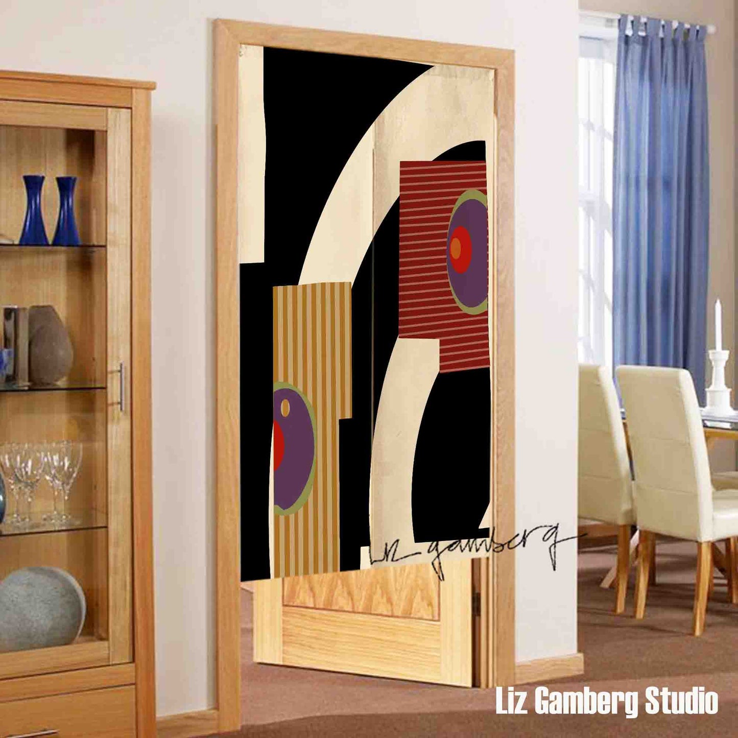 Day+11 sm Doorway Curtain by Liz Gamberg Studio from US