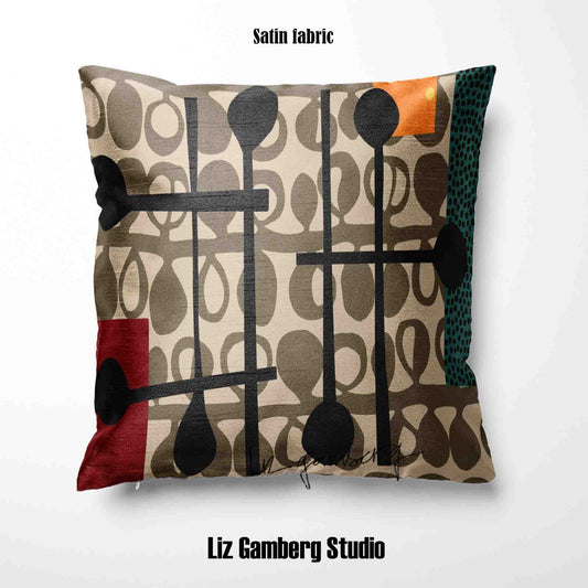 Day+15 sm Velvet | Linen Cotton | Satin Throw Pillow Covers without Inserts by  Liz Gamberg Studio from US