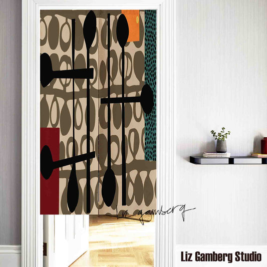 Day+15 sm Doorway Curtain by Liz Gamberg Studio from US