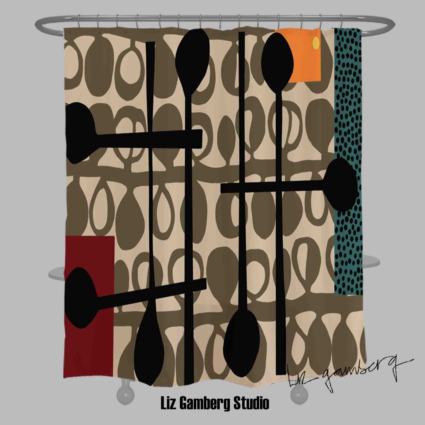 Day+15 sm Shower Curtain by Liz Gamberg Studio from US