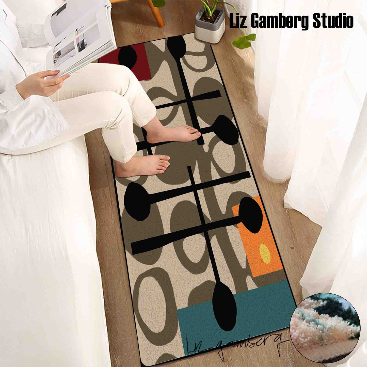 Day+15 sm Tufted Bathmat by Liz Gamberg Studio from US