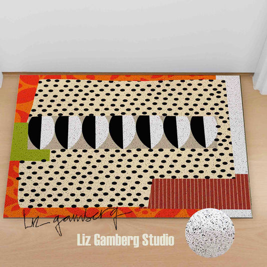 Day+18 sm PVC Coil Door Mat by Liz Gamberg Studio from US