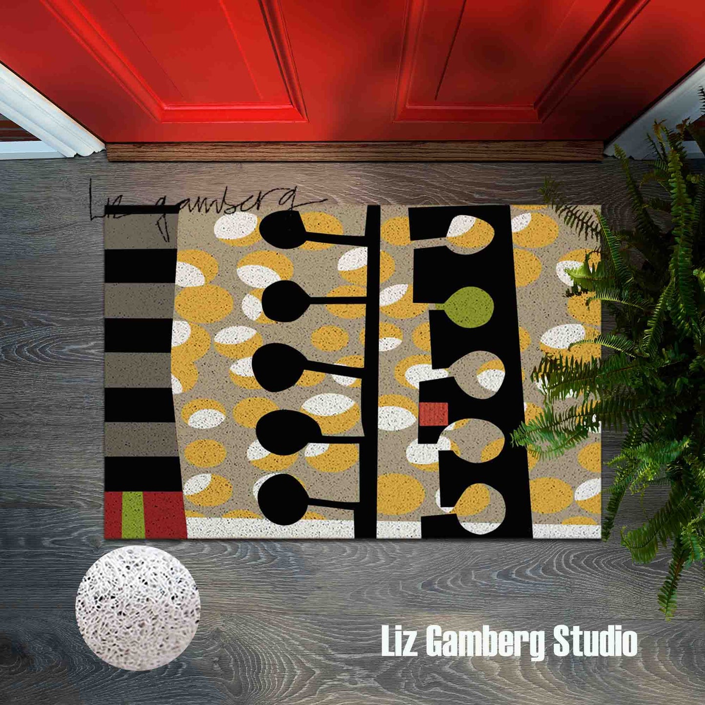 Day+19 sm PVC Coil Door Mat by Liz Gamberg Studio from US