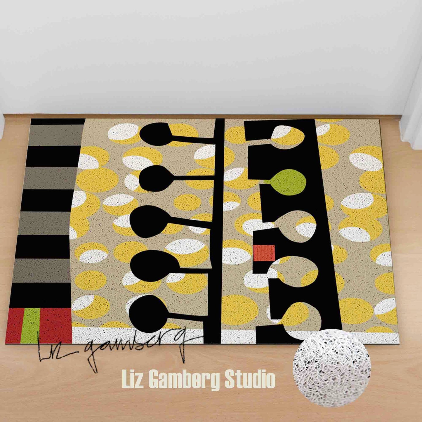 Day+19 sm PVC Coil Door Mat by Liz Gamberg Studio from US