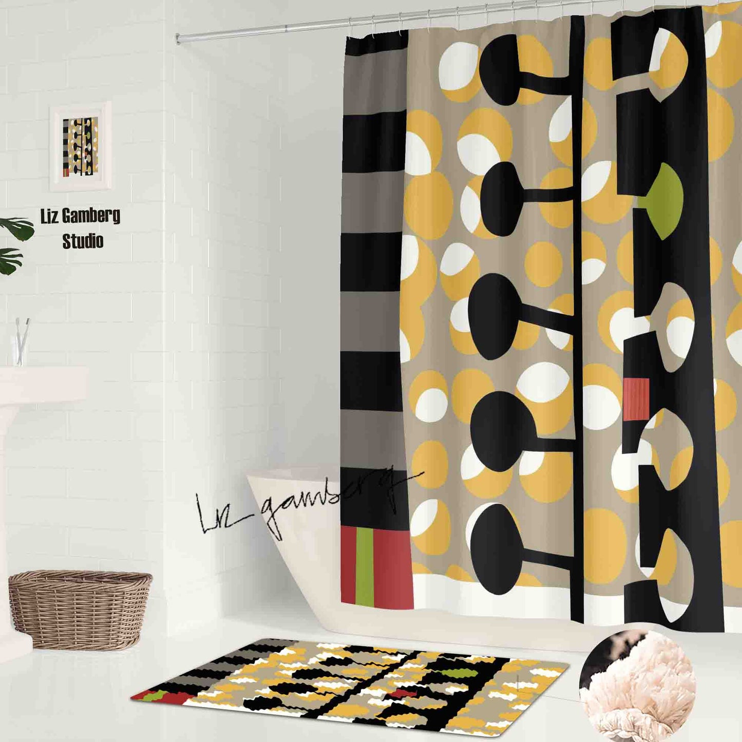 Day+19 sm Shower Curtain by Liz Gamberg Studio from US