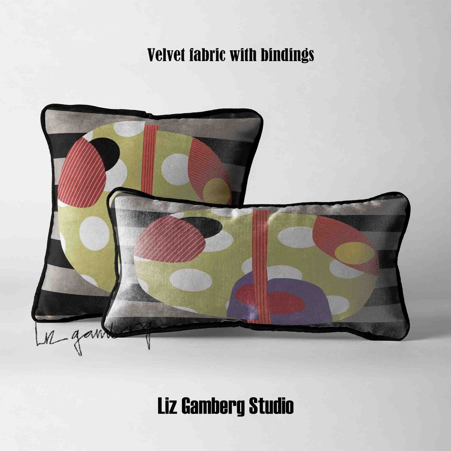 Day+27 sm Velvet | Linen Cotton | Satin Throw Pillow Covers without Inserts by  Liz Gamberg Studio from US