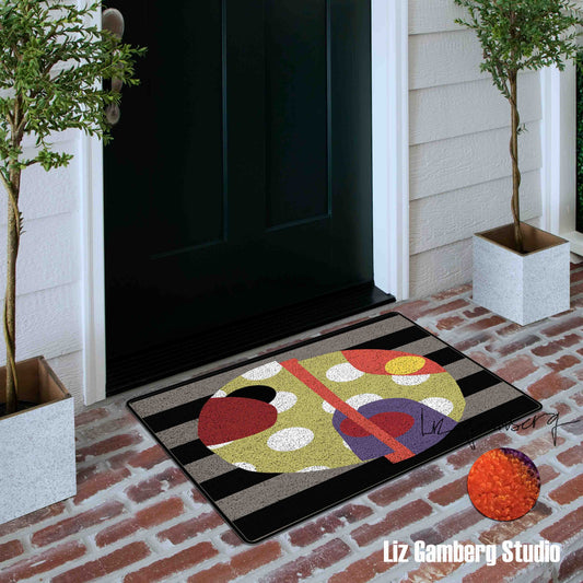 Day+27 sm Flannel Door Mat by Liz Gamberg Studio from US