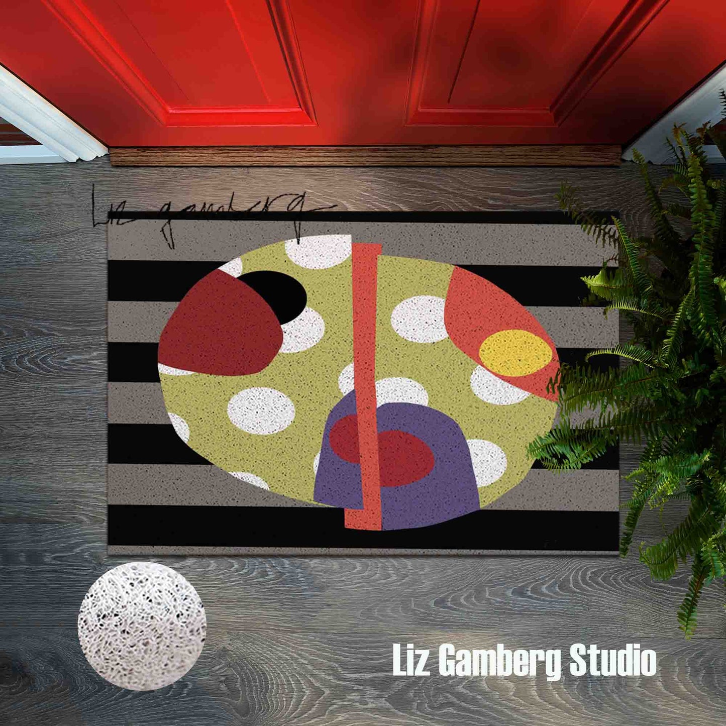 Day+27 sm PVC Coil Door Mat by Liz Gamberg Studio from US