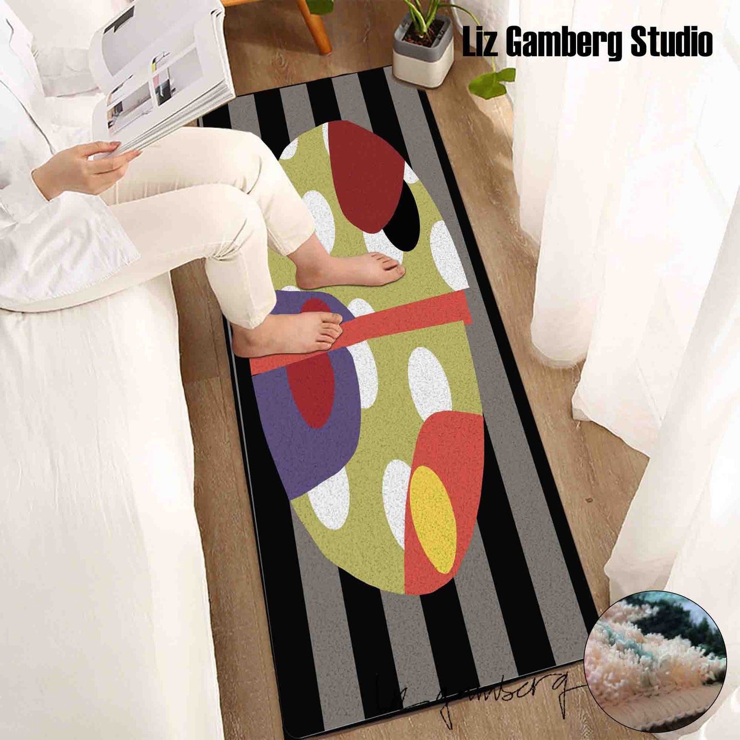 Day+27 sm Tufted Bathmat by Liz Gamberg Studio from US