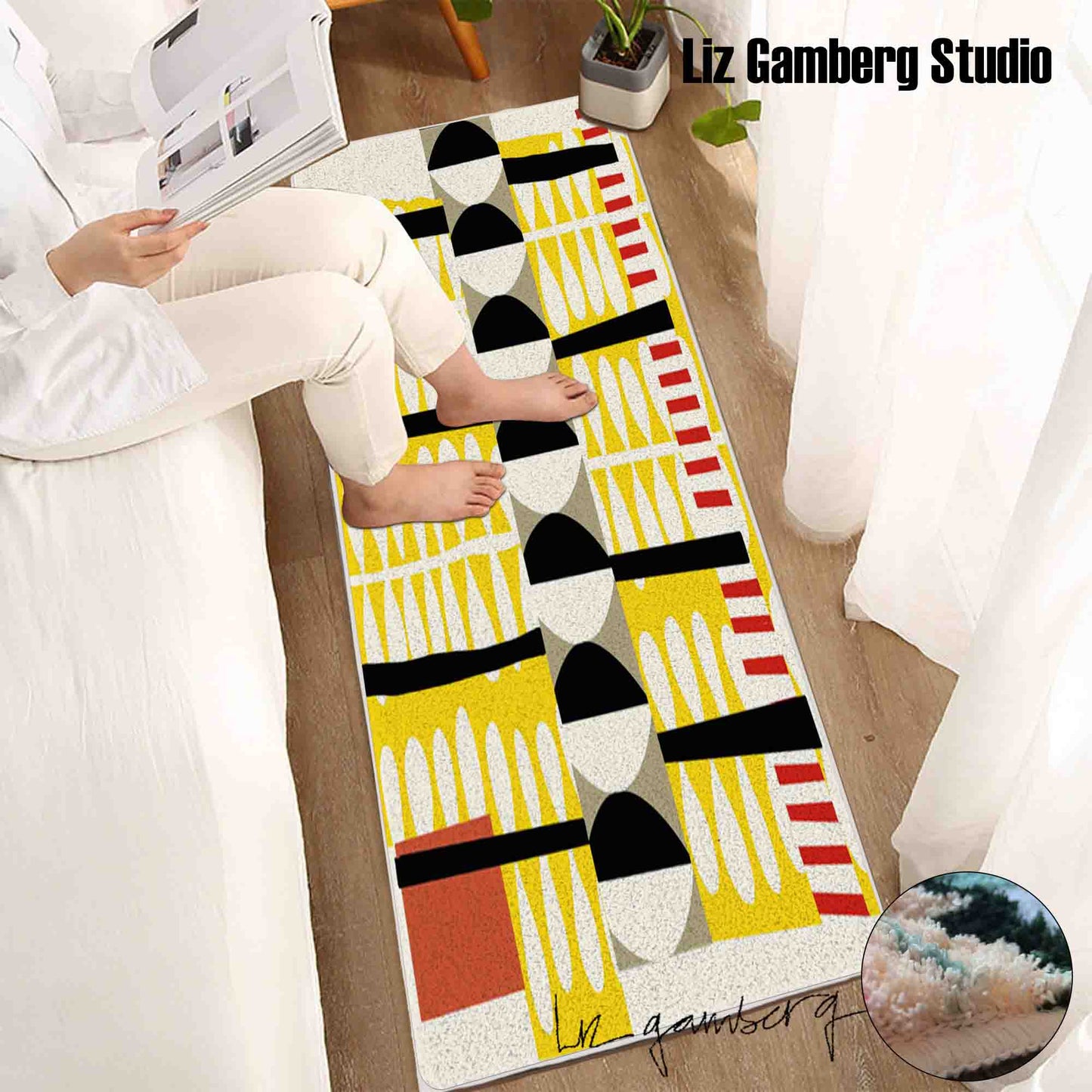 Day+7 sm Tufted Bathmat by Liz Gamberg Studio from US