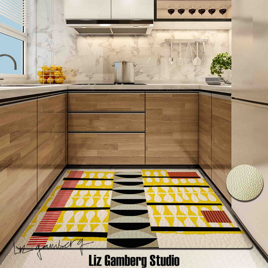 Day+7 sm Kitchen Mat by Liz Gamberg Studio from US