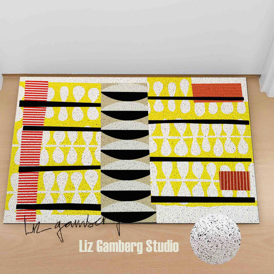 Day+7 sm PVC Coil Door Mat by Liz Gamberg Studio from US