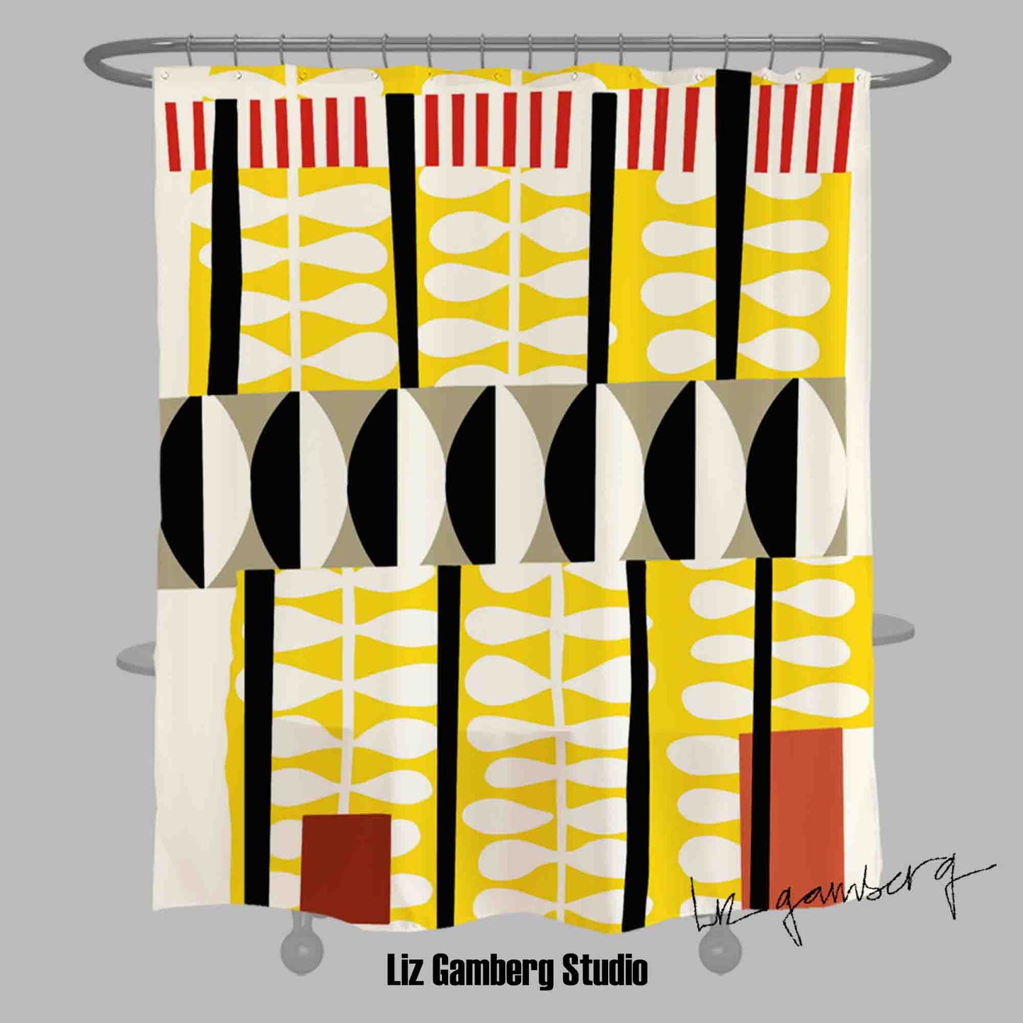 Day+7 sm Shower Curtain by Liz Gamberg Studio from US