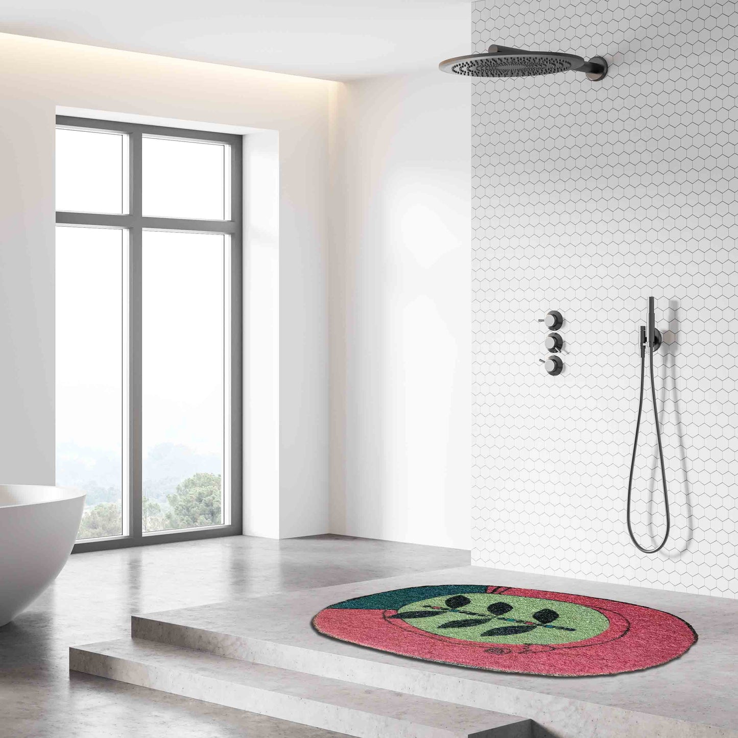 Dotted Stem Bath Tub Mat by Liz Gamberg Studio from US