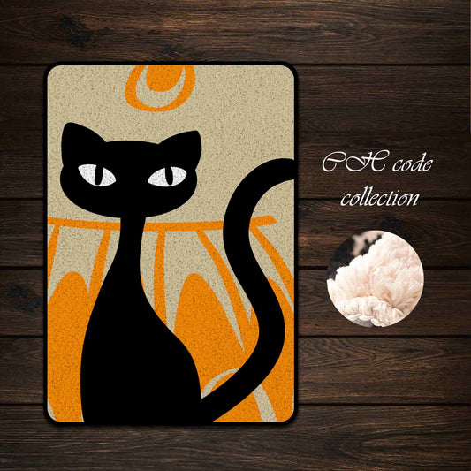 JoySwallow Egyptian Style Cat Tufted Bathmat, Animal Bathroom Rug, Cat Area Rug, Kitty Bedroom Rugs