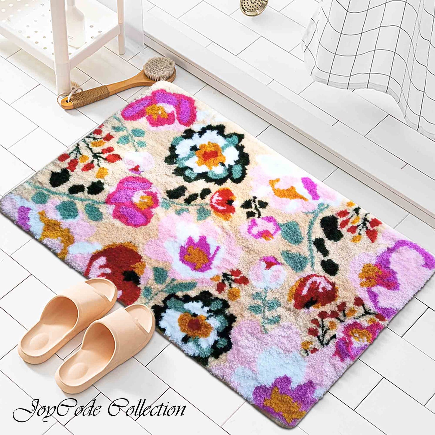 JoySwallow Flower Garden in Summer Bathmat Tufted Bathmat Rug Area Rug Bedroom Rugs