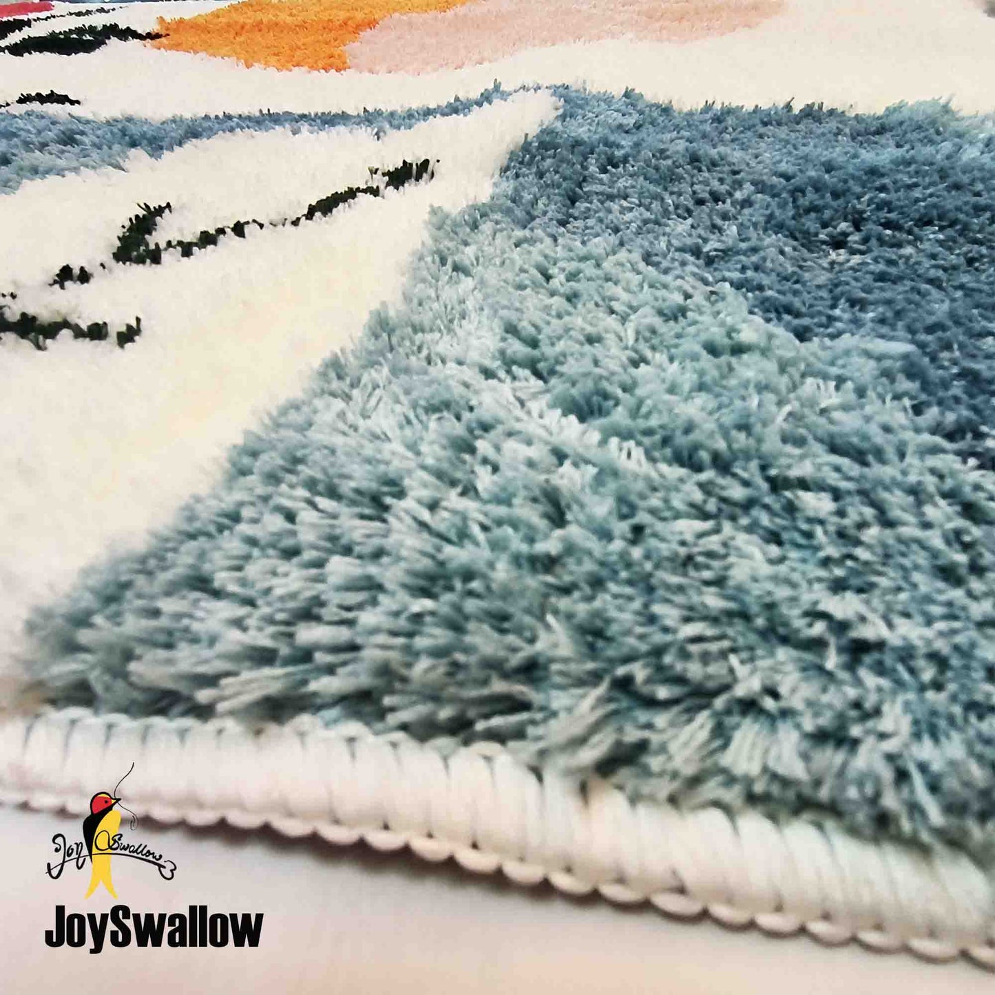 JoySwallow Geometrical Sun and Plant Tufted Bathmat, Floral Rug, Area Rug, Bedroom Rugs