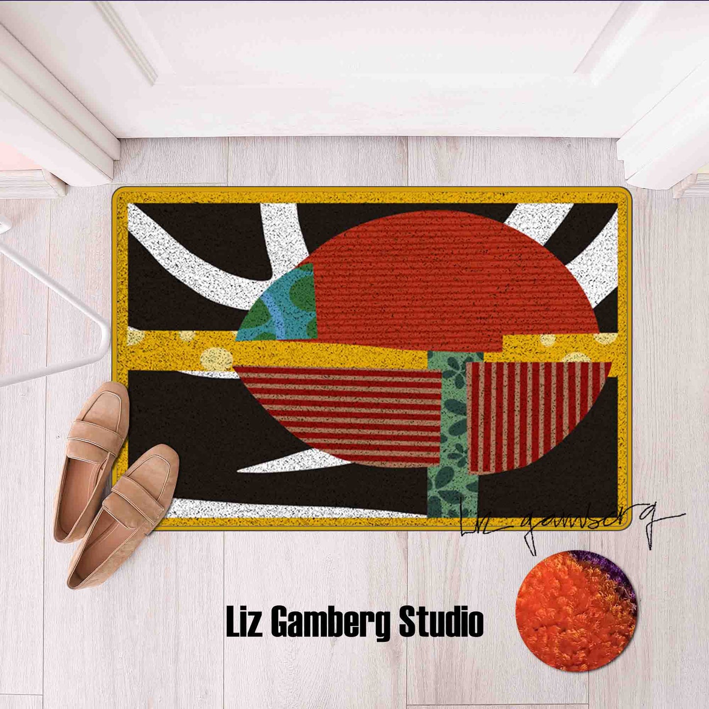 Intersection Flannel Door Mat by Liz Gamberg Studio from US