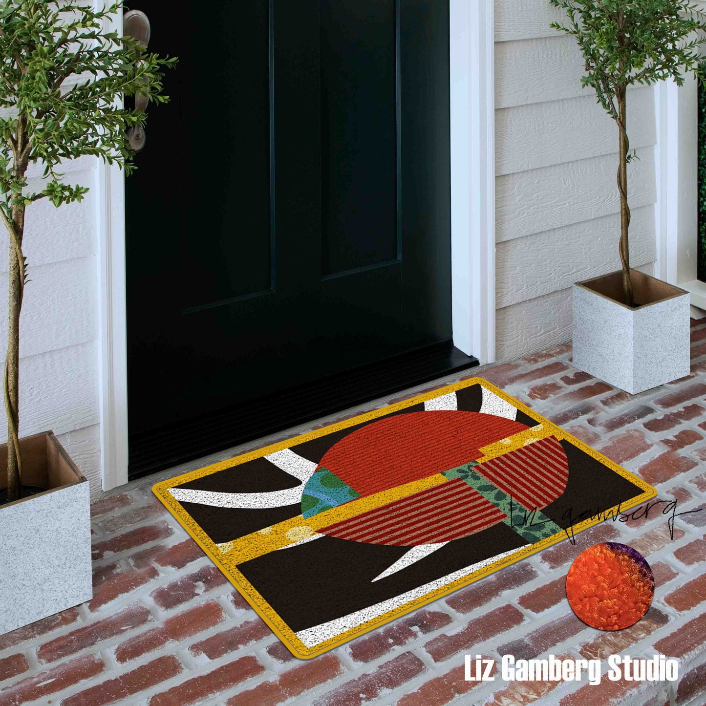 Intersection Flannel Door Mat by Liz Gamberg Studio from US