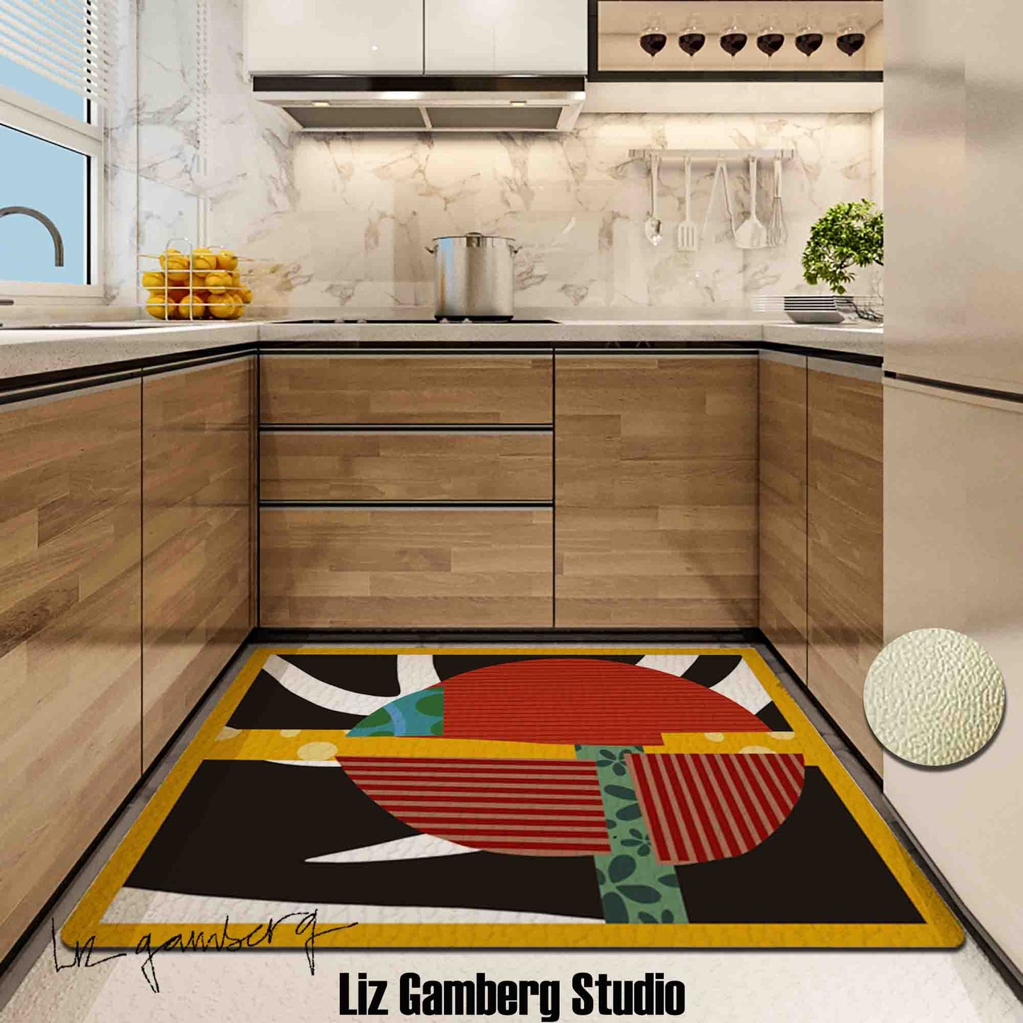 Intersection Kitchen Mat by Liz Gamberg Studio from US