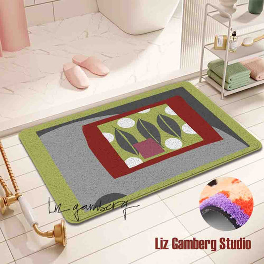 Leaf Trio Tufted Bathmat by Liz Gamberg Studio from US