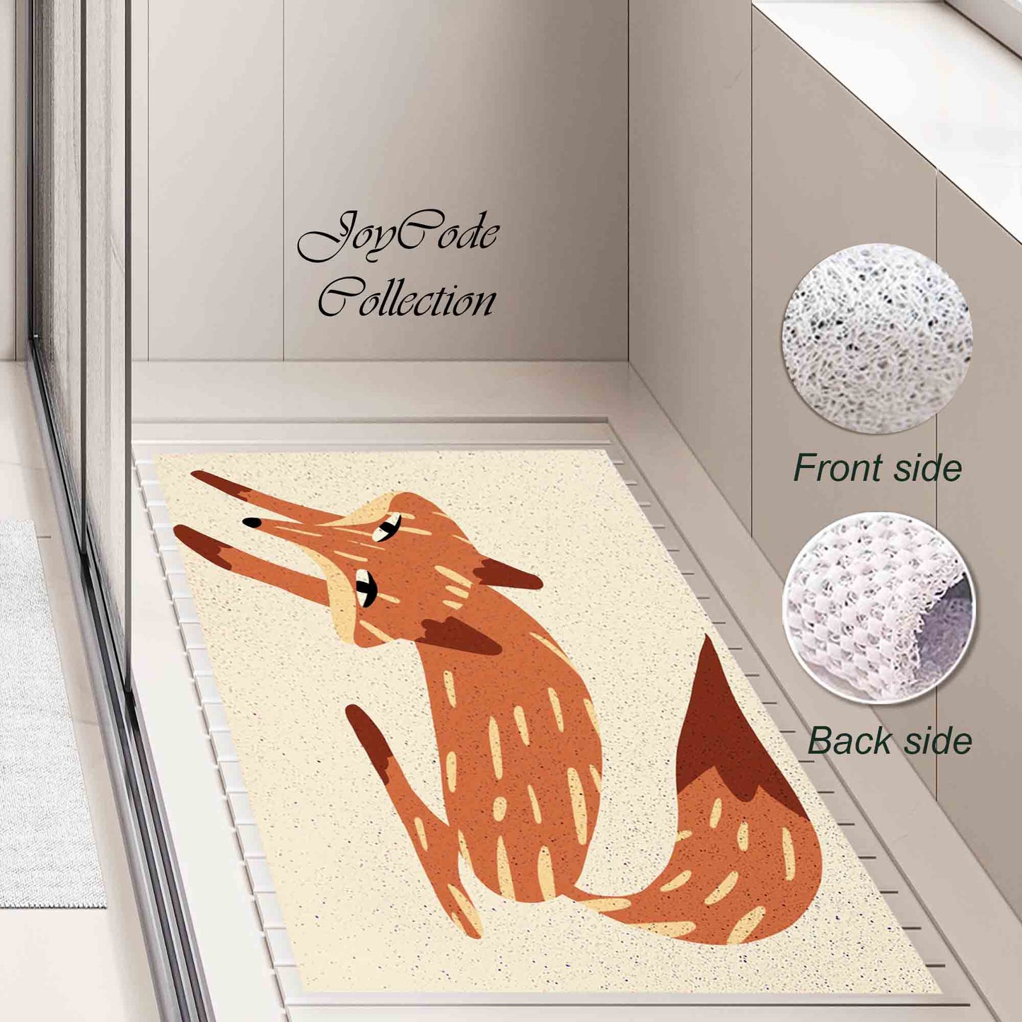 Orange Fire Fox coil PVC Coil Bathtub Mat by JoySwallow Art