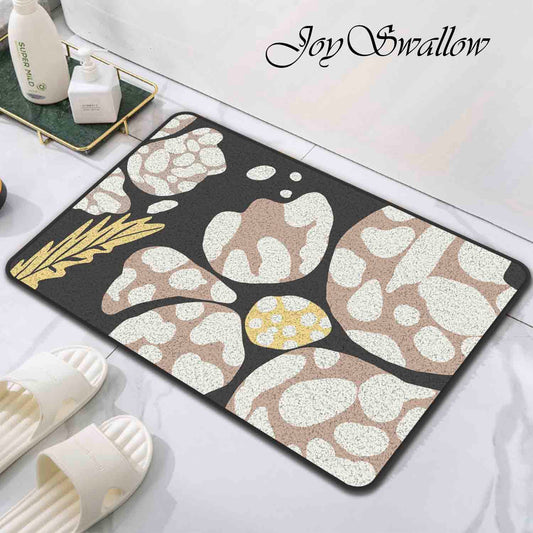 JoySwallow Pink Buttercup Flower Tufted Bathmat Rug Area Rug Bedroom Rugs