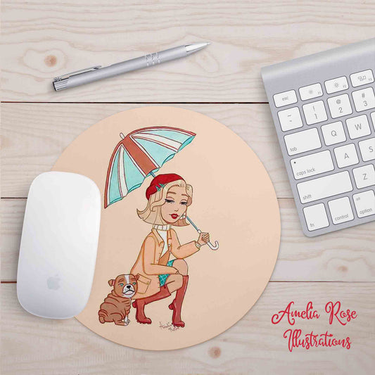 Rainy Day Mousepad by AmeliaRose Illustrations from UK