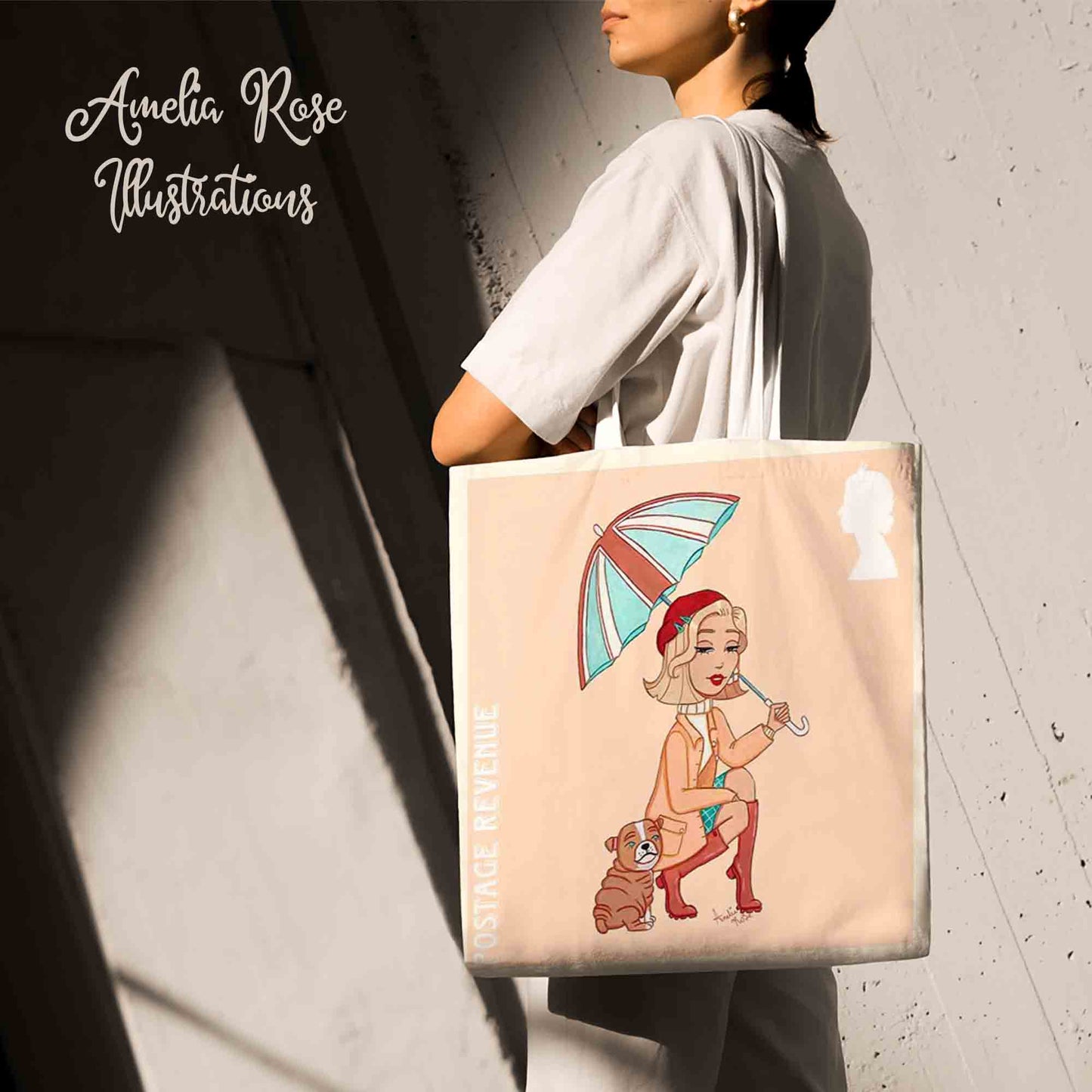 Rainy Days Tote Bag by AmeliaRose Illustrations from UK