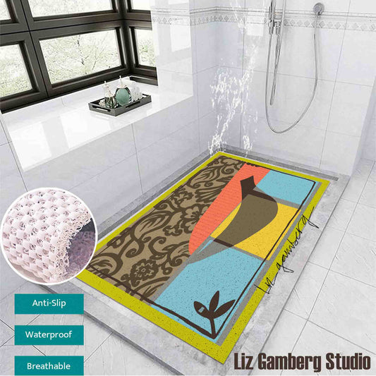 Solo Bird PVC Coil Bath Tub Mat by Liz Gamberg Studio from US