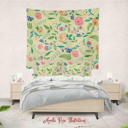 The English Garden Tapestry by AmeliaRose Illustrations from UK