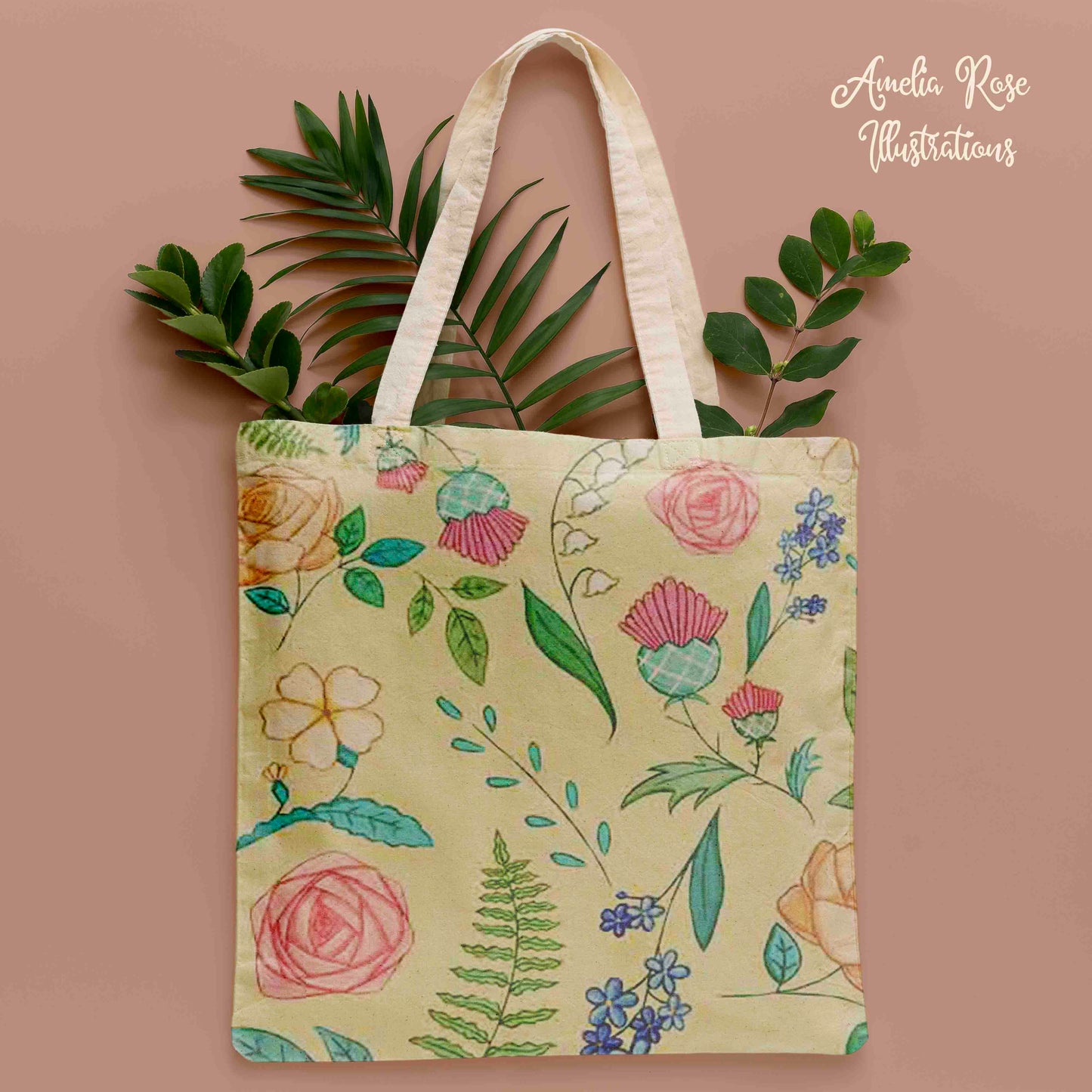 The English Garden Tote Bag by AmeliaRose Illustrations from UK