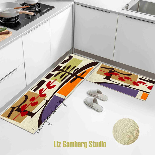 Vines Meeting Kitchen Mat by Liz Gamberg Studio from US