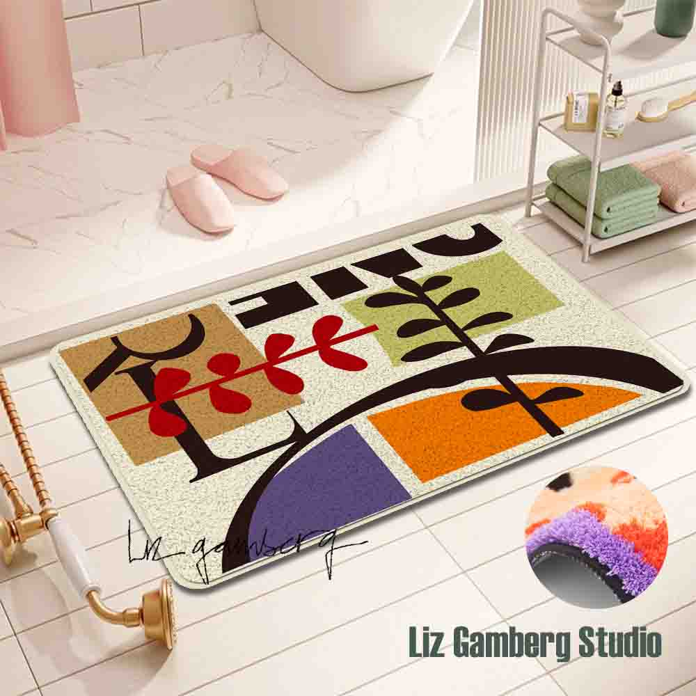 Vines Meeting Tufted Bathmat by Liz Gamberg Studio from US