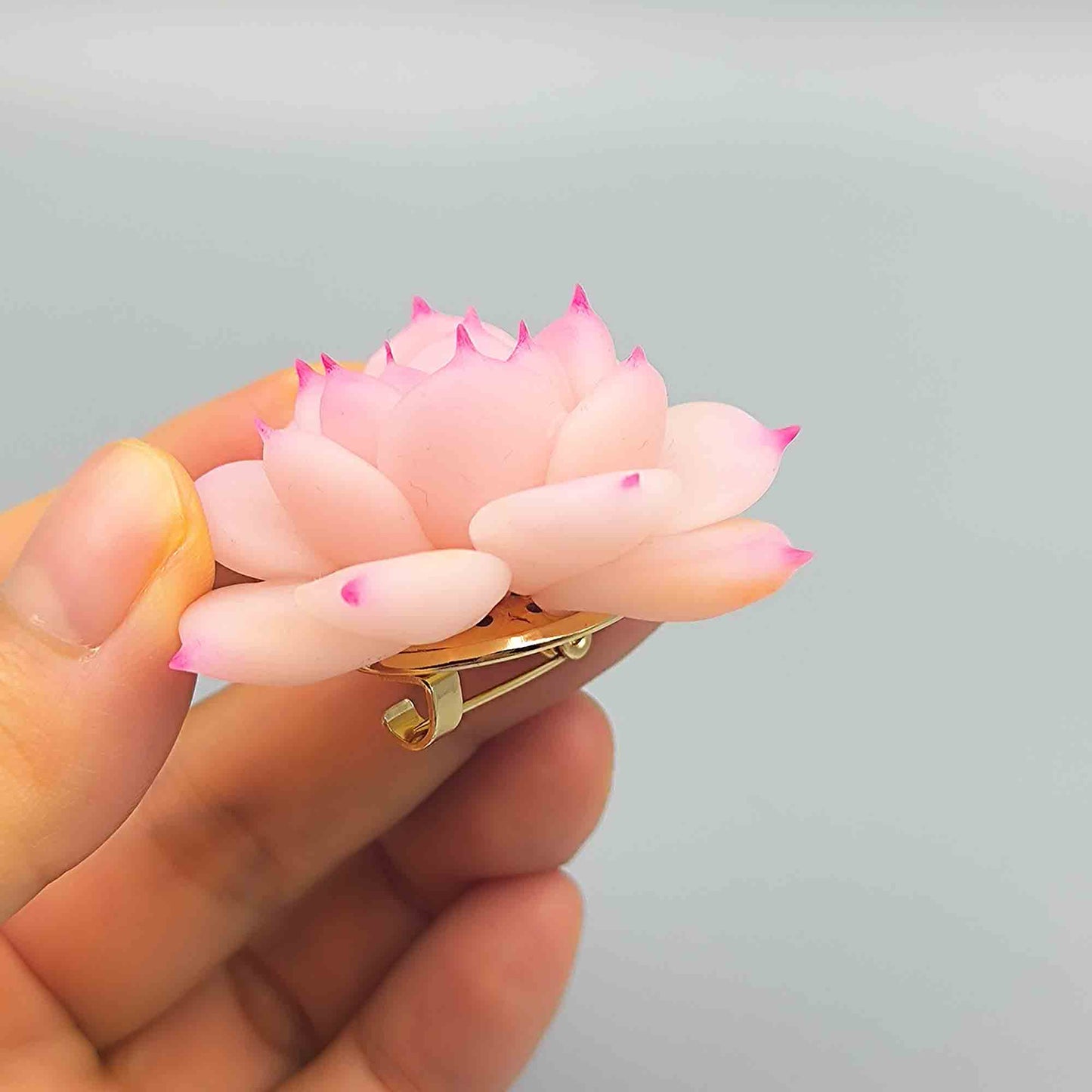 JoySwallow White Tea Succulent Brooch PDF+Video Tutorial, Polymer Crystal Resin Clay Digital Tutorial, Clay Flower Accessories Tutorial