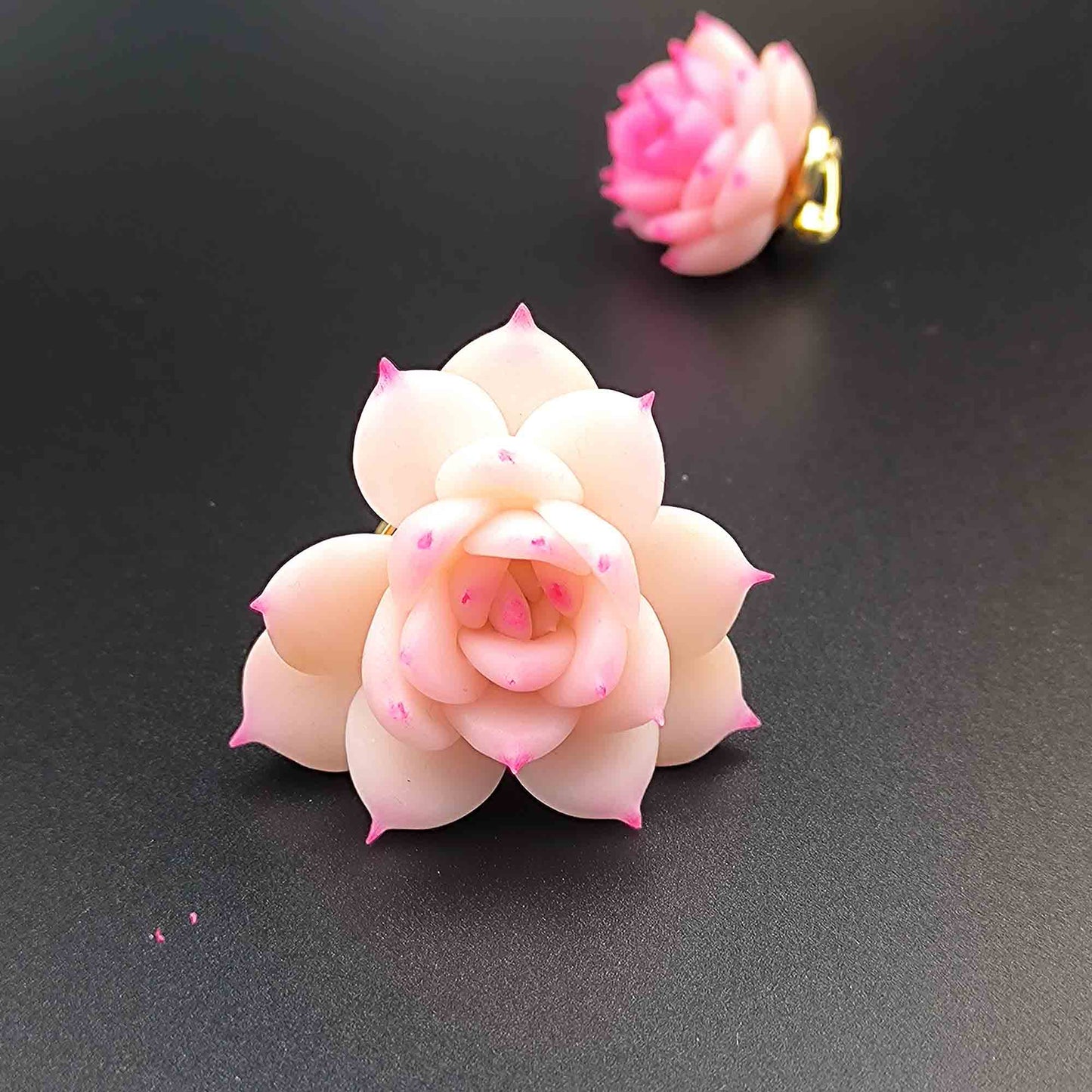 JoySwallow White Tea Succulent Brooch PDF+Video Tutorial, Polymer Crystal Resin Clay Digital Tutorial, Clay Flower Accessories Tutorial