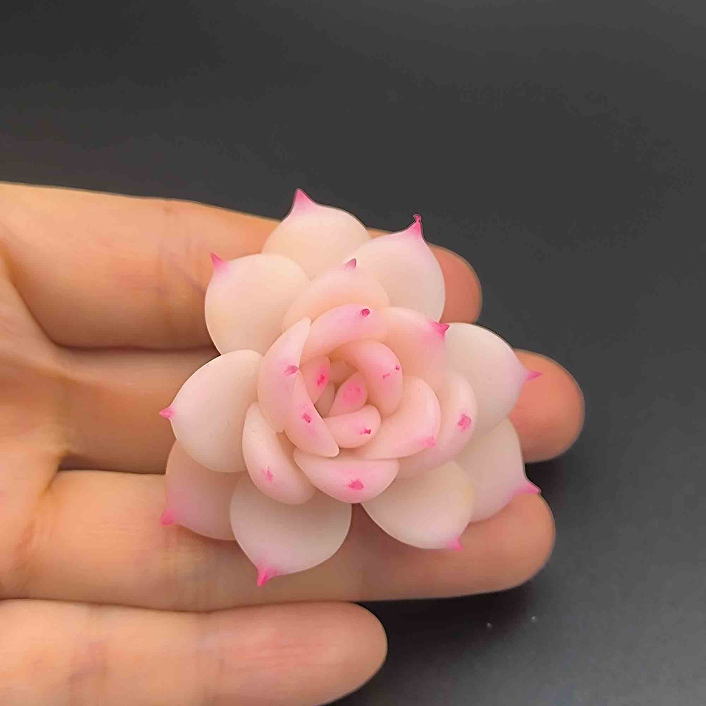 JoySwallow White Tea Succulent Brooch PDF+Video Tutorial, Polymer Crystal Resin Clay Digital Tutorial, Clay Flower Accessories Tutorial