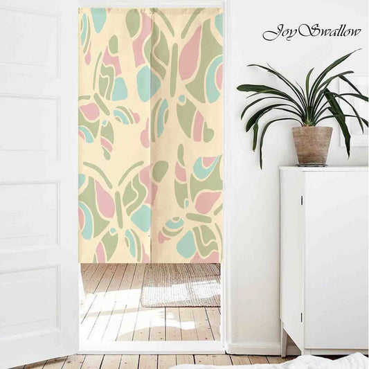 JoySwallow Personalized Doorway Curtain, Butterfly Door Curtain, Artistic Bathroom Decor, Butterfly Door Tapestries for Home, Animal Door Curtain for Kitchen, Curtain for Bedroom Decoration, Privacy Divider Curtain with Rod